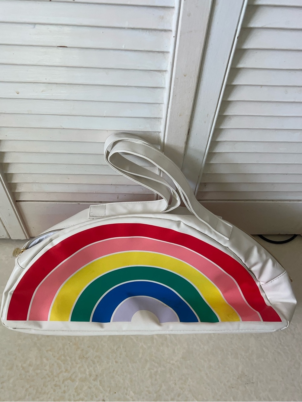 NEW White Rainbow Arch Cooler Bag - Multicolor